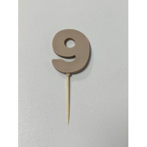 Цифра шоколадна беж 9