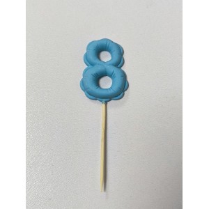Цифра шоколадна блакитна 8