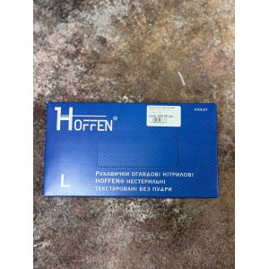 Рукавички нітрилові L Hoffen 50пар 12302