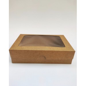 Коробка для макаронс еклеров крафтова 225/150/60