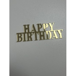 Топер боковий Happy Birthday золото 24