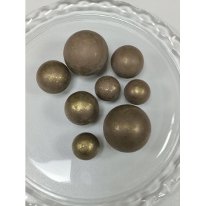 Кулі святкові шоколадні капучино з золотими краплями