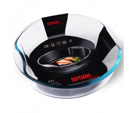 Форма скло кругла  1,5л Simax exclusive 6906